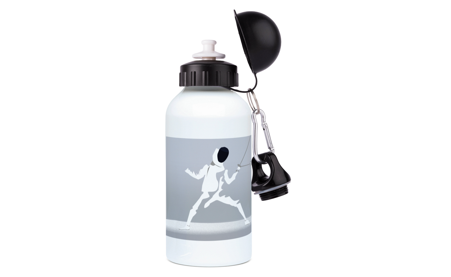 Aluminum bottle "Fencing in white" - Customizable