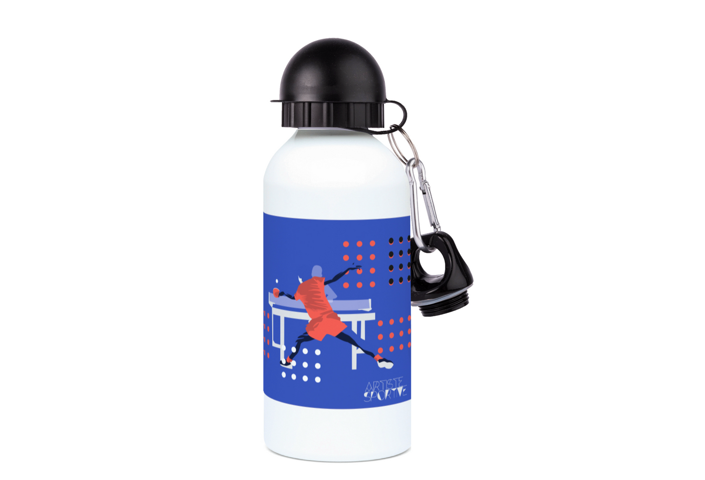 Ping Pong aluminum bottle "Table tennis in purple blue" - Customizable