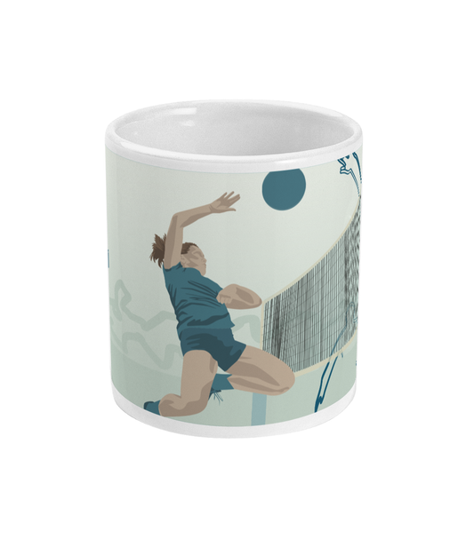 Volleyball cup or mug "The volleyball player" - Customizable