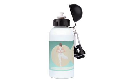 Aluminum bottle "Emma does yoga" - Customizable