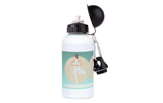 Gourde aluminium "Emma fait du yoga" - Personnalisable