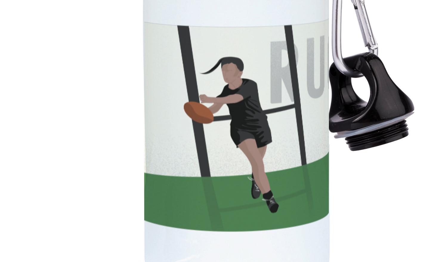 Aluminum bottle "Vintage women's rugby" - Customizable