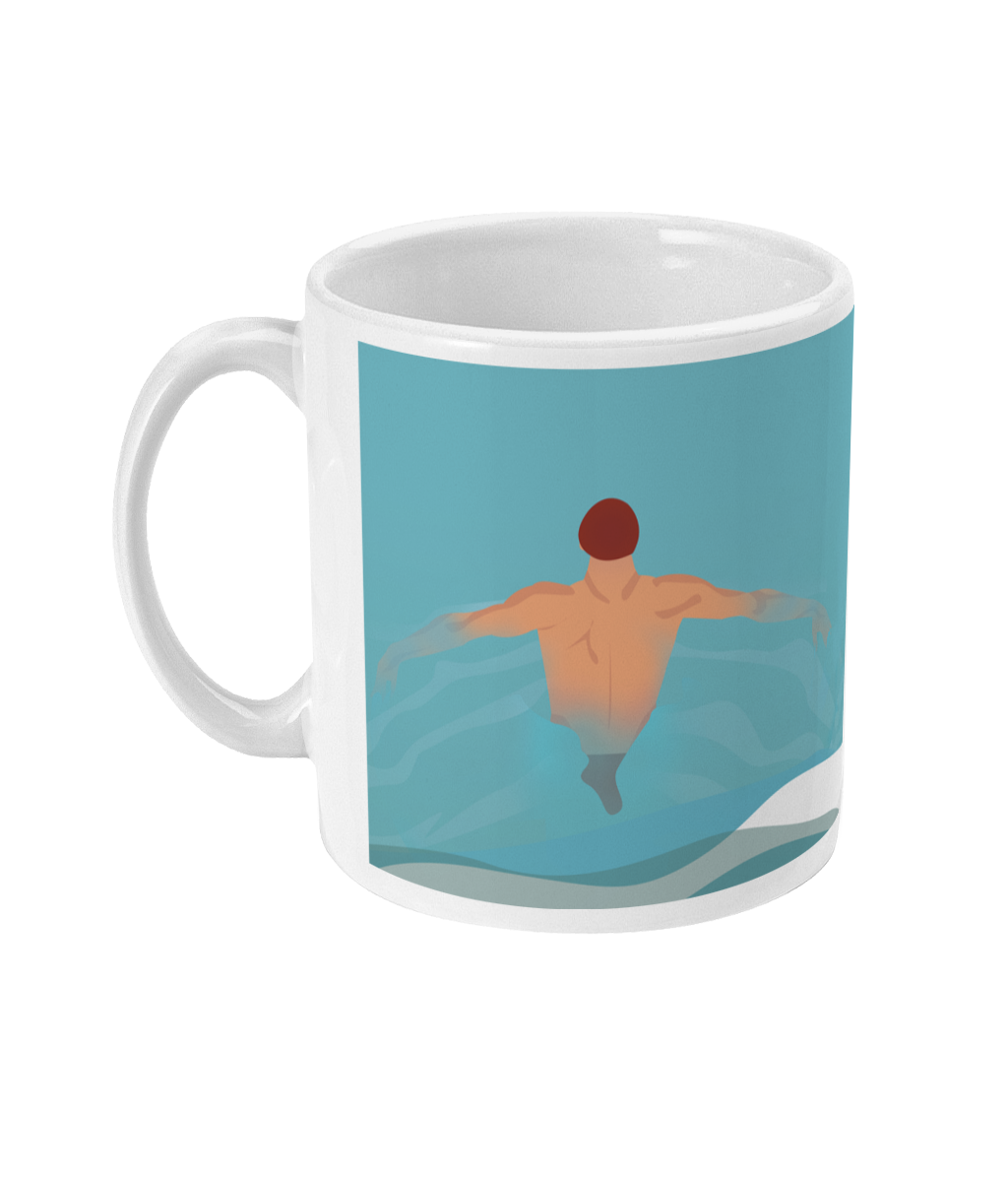 Tasse ou mug de natation vintage "La nage" - Personnalisable