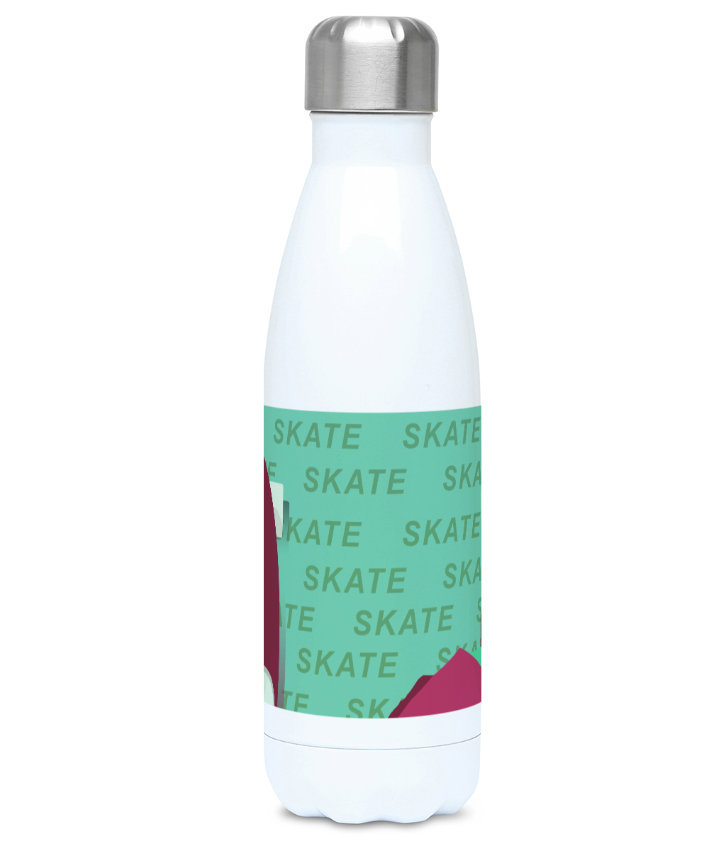 “Skate in burgundy” insulated bottle - Customizable