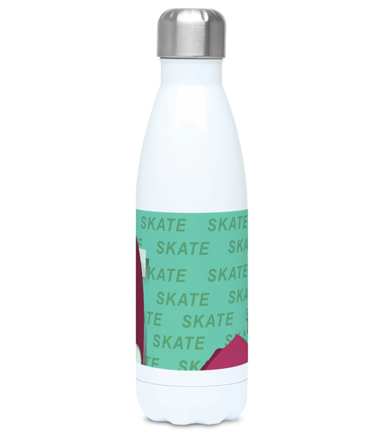 Gourde isotherme "Skate en bordeaux" - Personnalisable