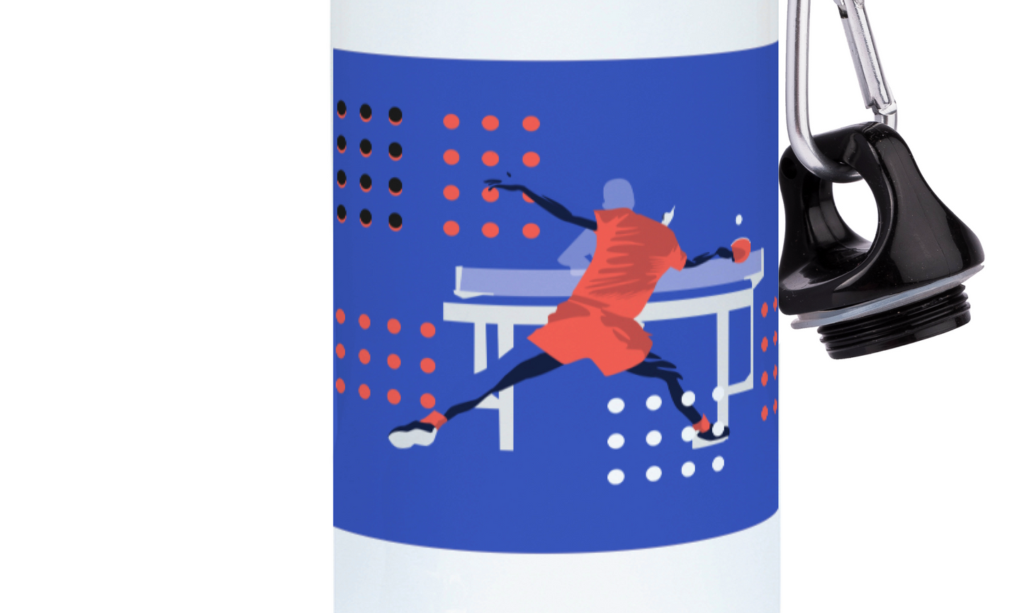 Ping Pong aluminum bottle "Table tennis in purple blue" - Customizable