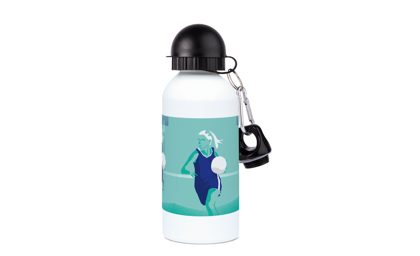 Aluminum women's basketball bottle "Axelle plays basketball" - Customizable