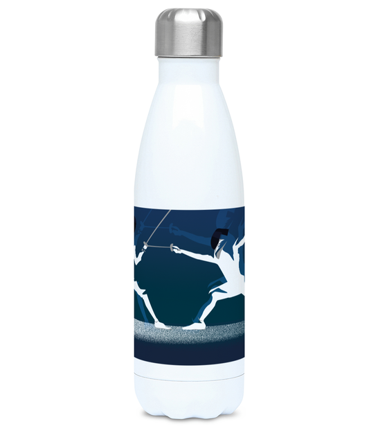 “Fencing in blue” insulated bottle - Customizable