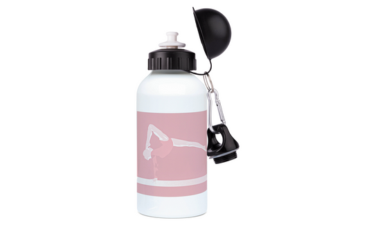 Rosa Gymnastik-Aluminiumflasche „Latika die Turnerin“ – anpassbar