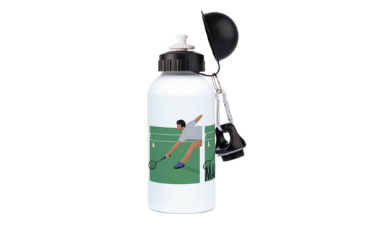 Aluminiumflasche „Badmintonspieler“ – anpassbar