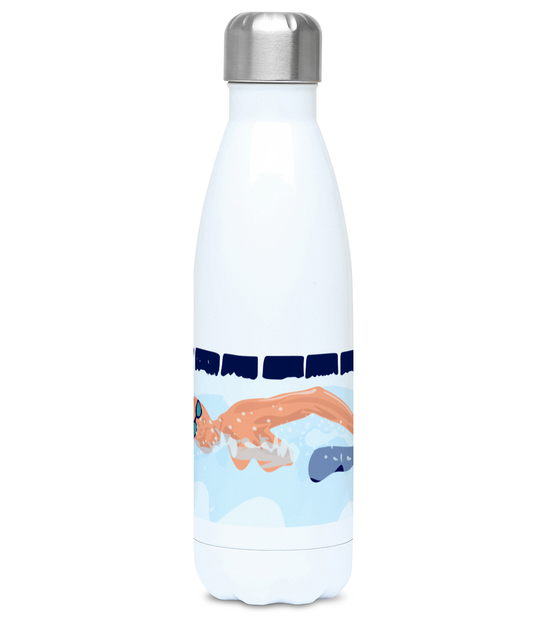 Vintage Swimming insulated bottle "The Crowl" - Customizable