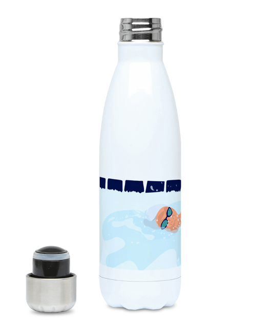 Vintage Swimming insulated bottle "The Crowl" - Customizable