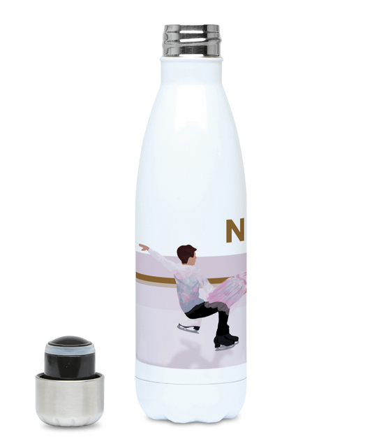 Insulated skating bottle "Couple skaters" - Customizable