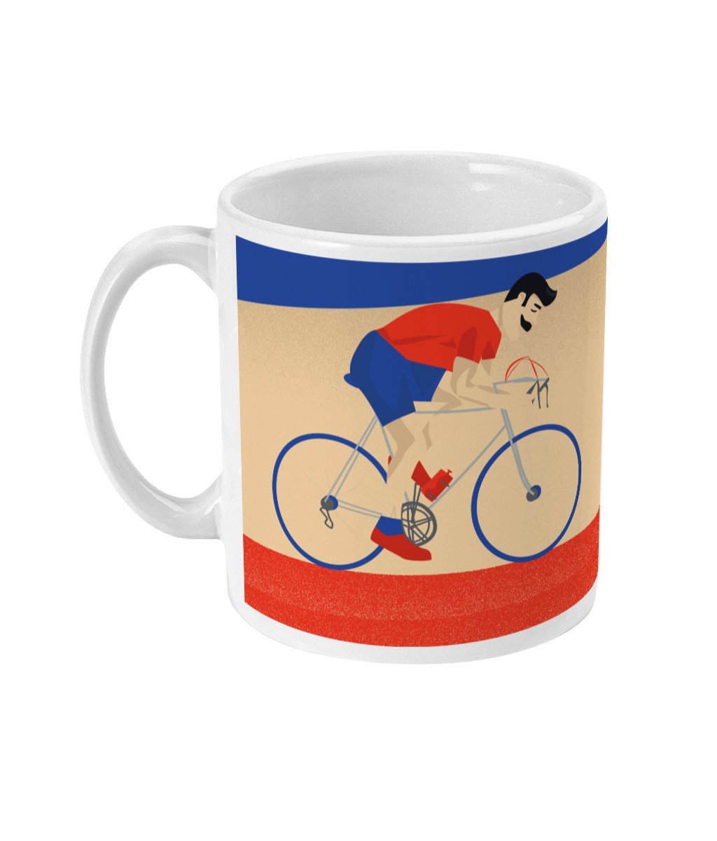 Cycling cup or mug "Monsieur Vélo" - Customizable