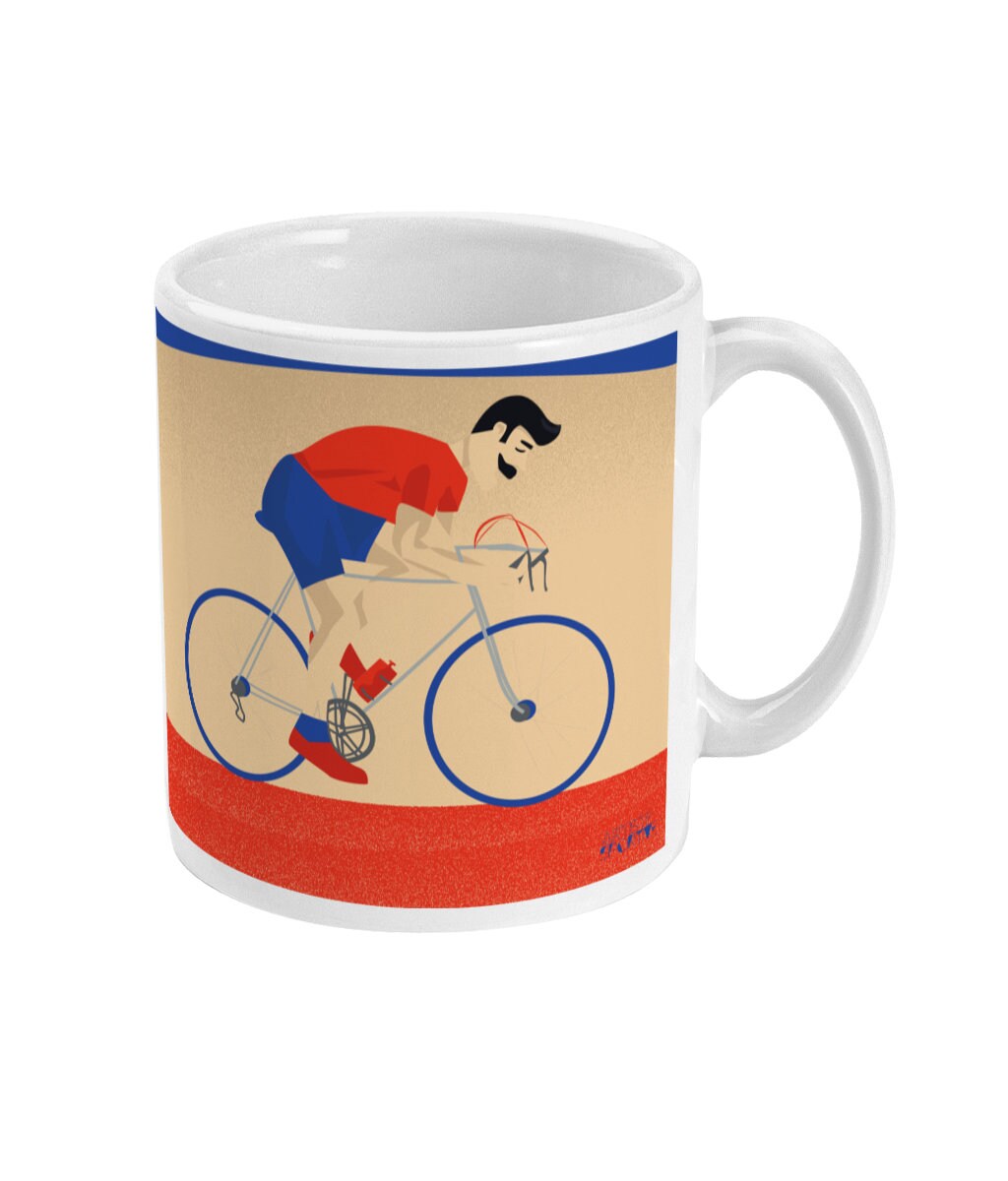 Cycling cup or mug "Monsieur Vélo" - Customizable