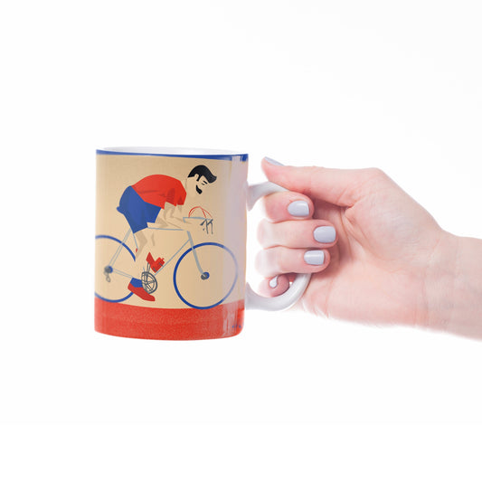 Fahrradtasse oder Becher "Monsieur Vélo" - Individualisierbar