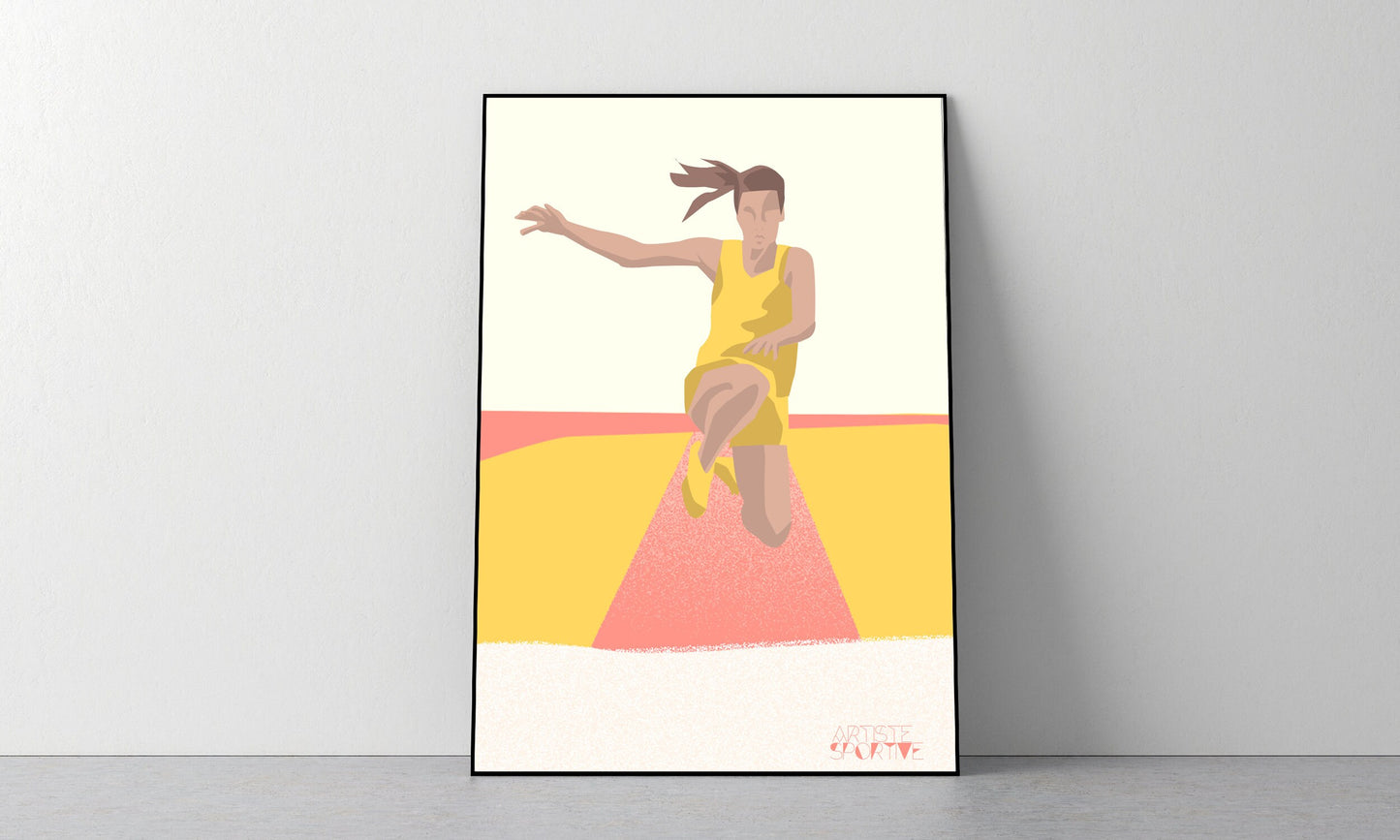 Poster "Women's athletic jump"