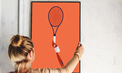 Poster „Tennisschläger“.