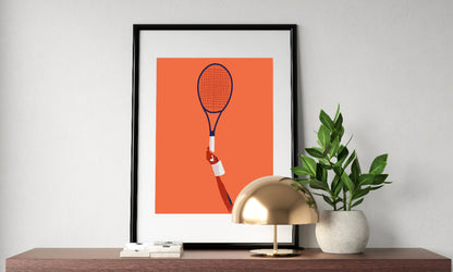 Poster „Tennisschläger“.