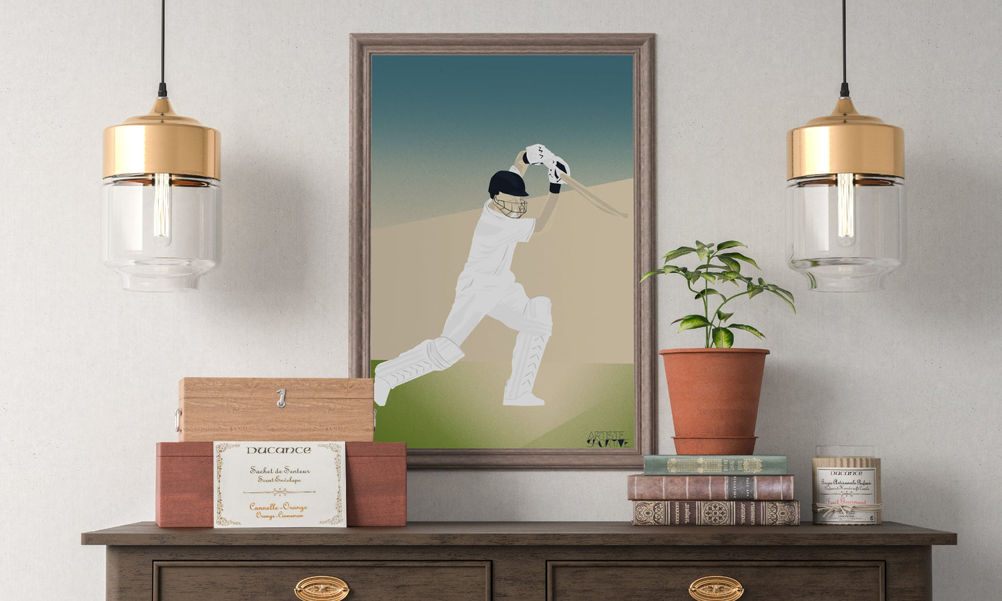 Cricket-Poster „Cover Drive“