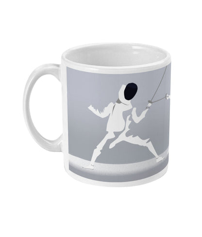 Tasse ou mug "l'escrime en blanc" - Personnalisable