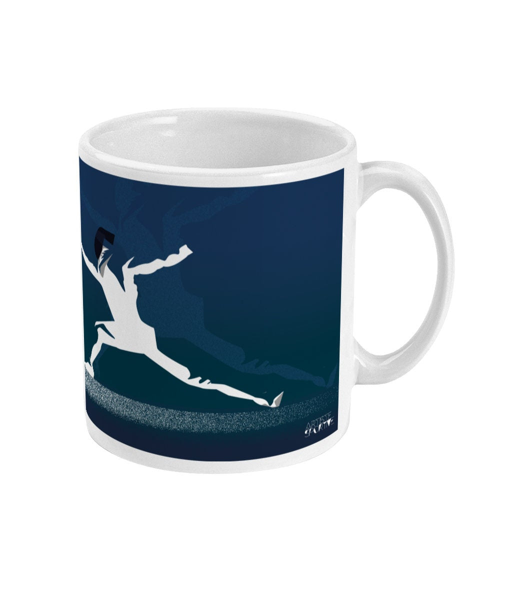 Tasse ou mug "l'escrime en bleu" - Personnalisable