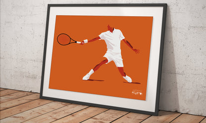 Poster „Tennisspieler“.