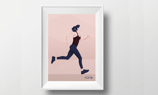 Poster „Eine laufende Frau“