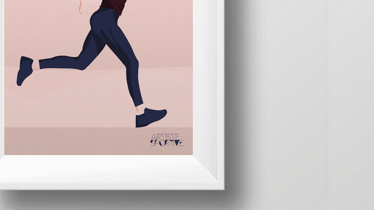 Poster „Eine laufende Frau“