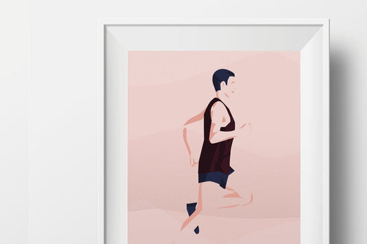 Plakat „Ein rennender Mann“