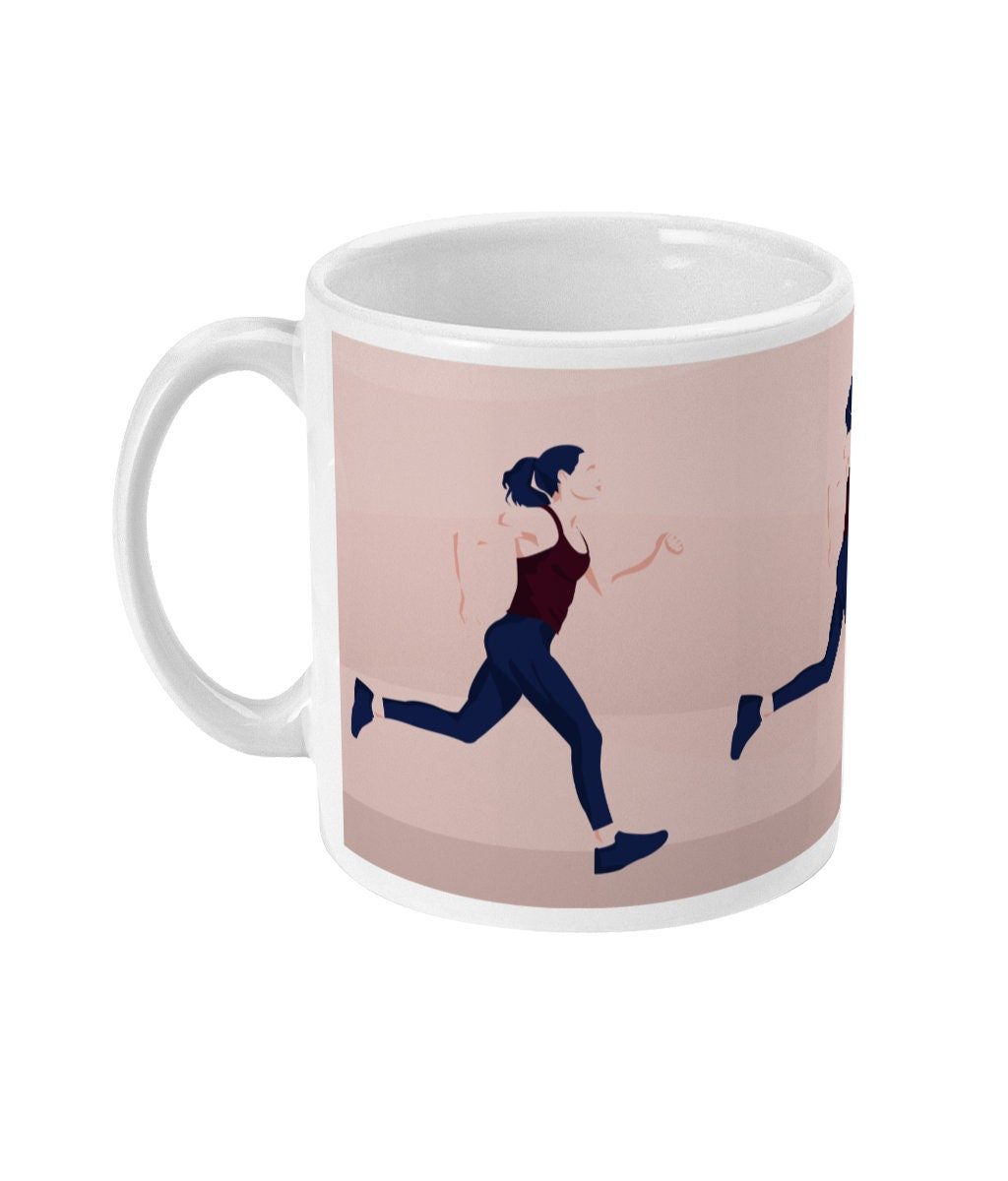 Tasse ou mug de course "Une femme qui court" - Personnalisable