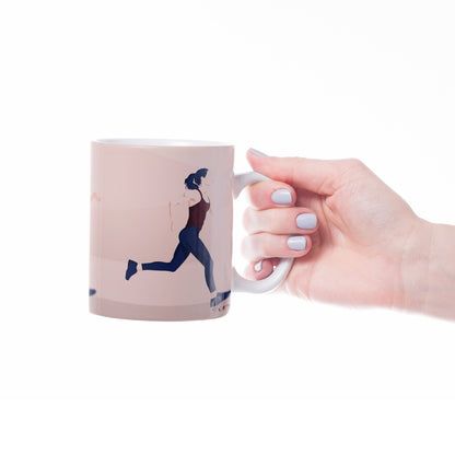 Tasse ou mug de course "Une femme qui court" - Personnalisable