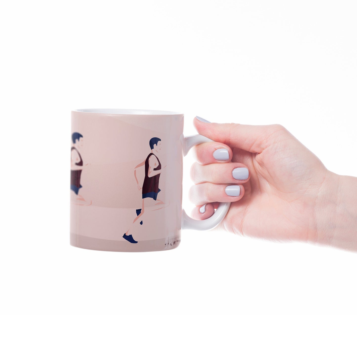 Tasse ou mug running "Un homme qui cout" - Personnalisable