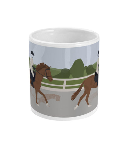 Horse riding cup or mug "On the Horse" - Customizable