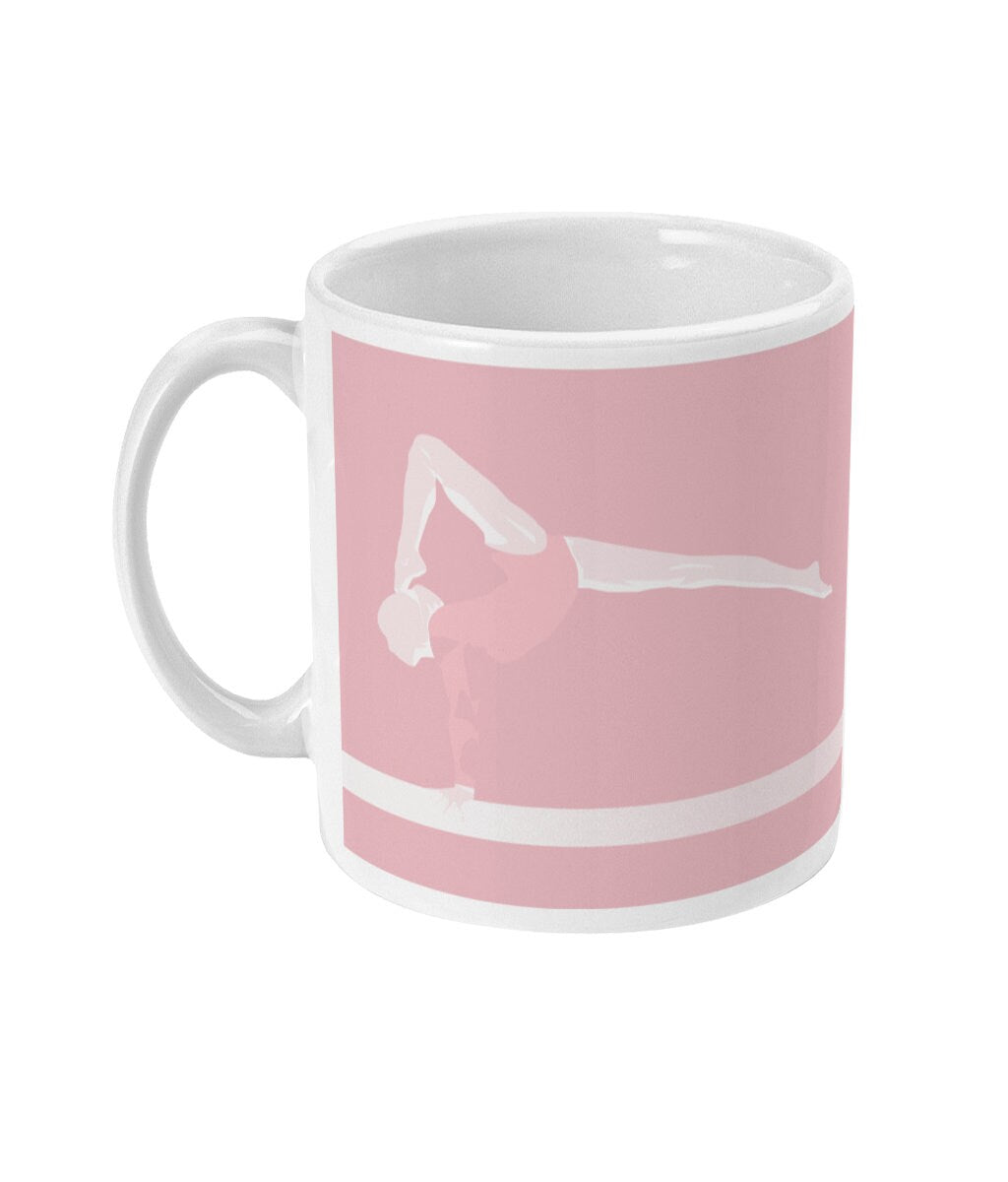 Tasse ou mug Gymnastique rose "Latika la gymnaste" - Personnalisable