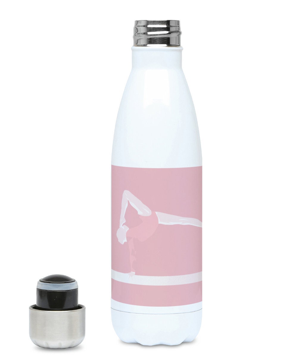 Pink gymnastic insulated bottle "Latika the gymnast" - Customizable