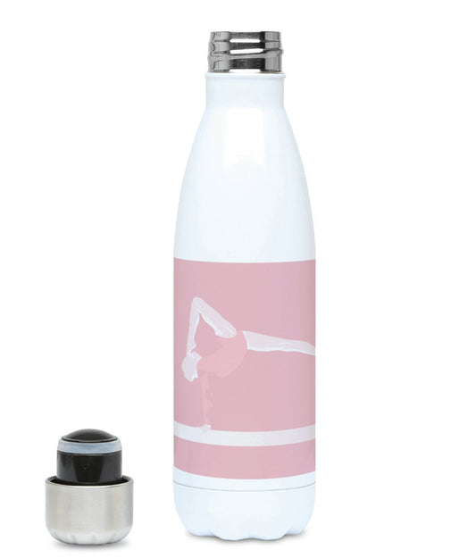 Pink gymnastic insulated bottle "Latika the gymnast" - Customizable