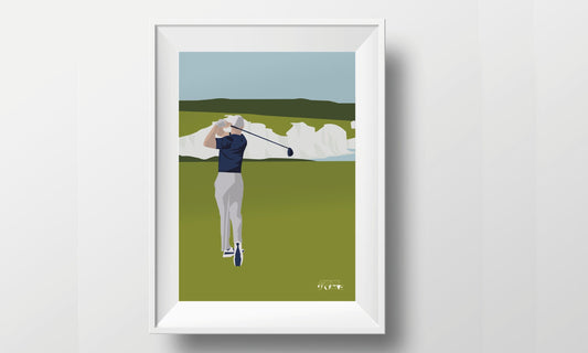 Affiche "Golf au Seven Sisters"