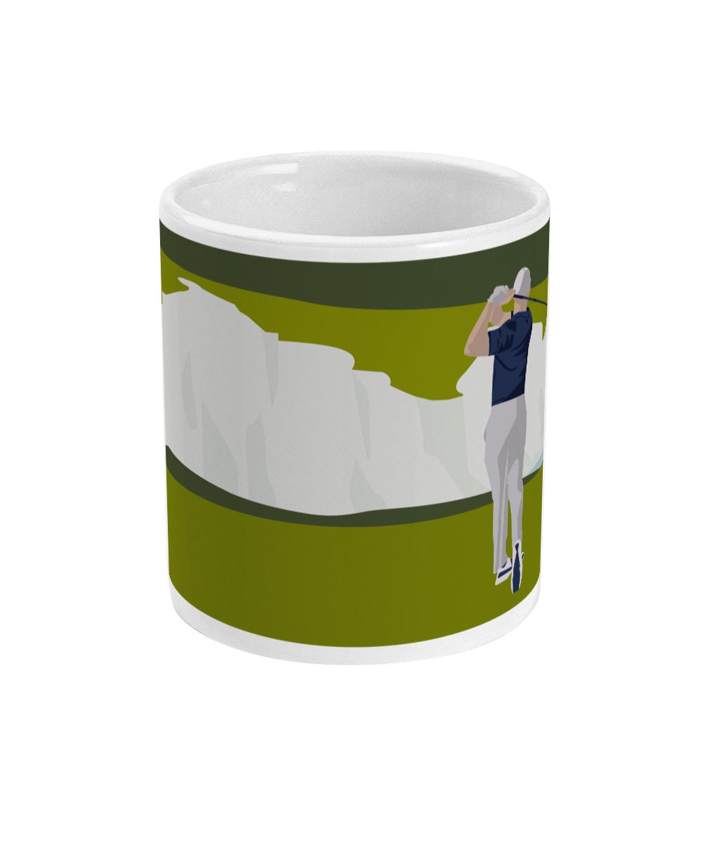 Tasse "Golf au Seven Sisters" - Personnalisable  | Tasse golf | Artiste Sportive