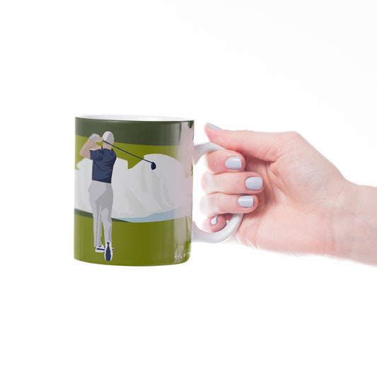 "Golf at Seven Sisters" Mug - Customizable | Golf Mug | Sports Artist