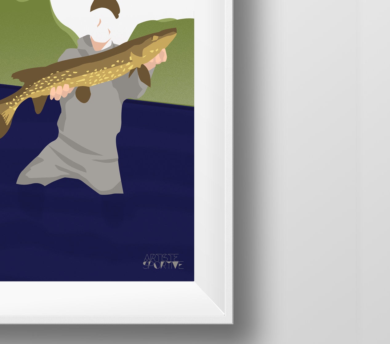 Affiche Pêche "Antoine le pêcheur"