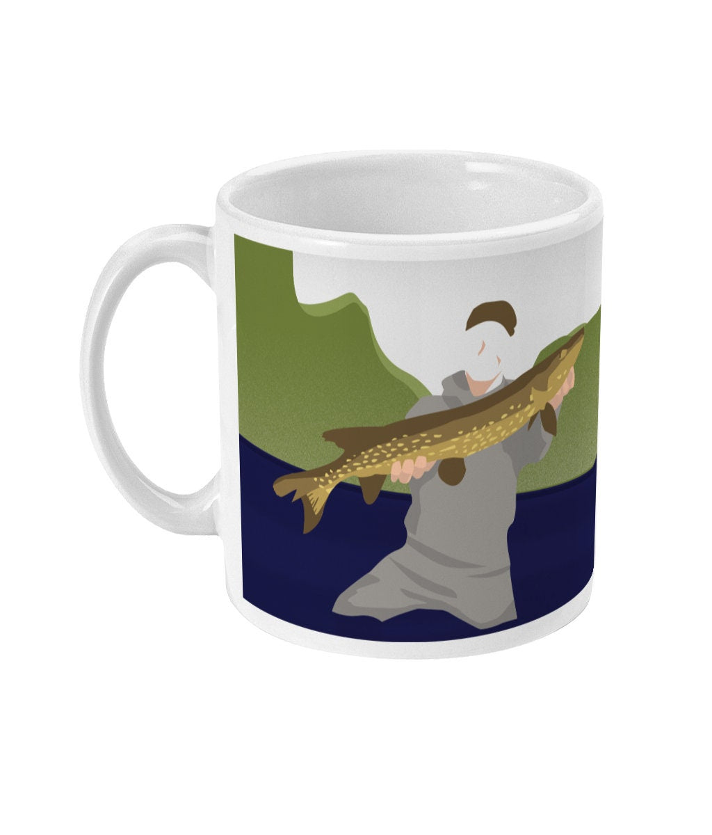 Fishing cup or mug "Antoine the fisherman" - Customizable