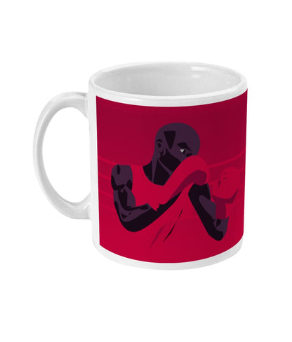 Boxing/boxing cup or mug "The red boxer" - Customizable