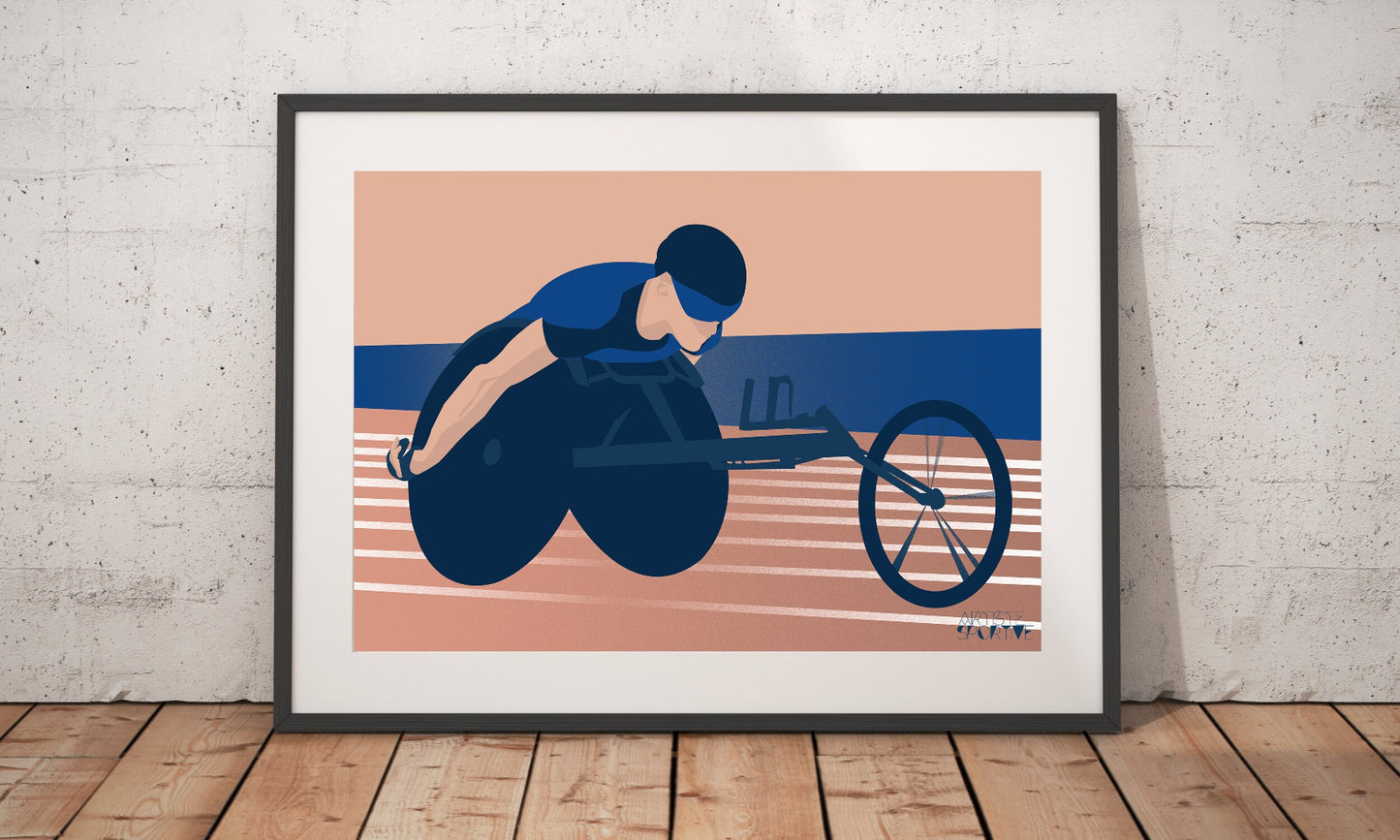 Affiche Athlétisme Handisport "Paralympics"