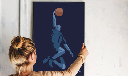 Affiche de basketball "Le dunk"