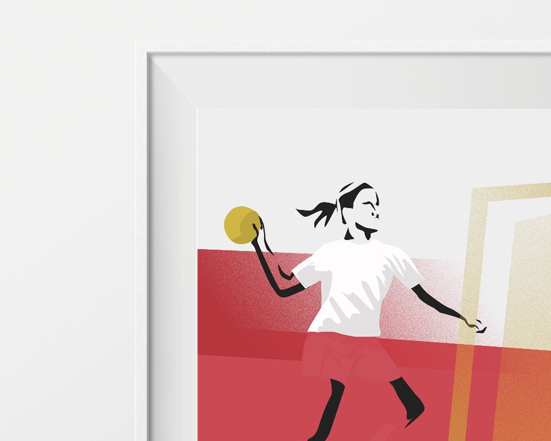 Affiche Handball "La Handballeuse"