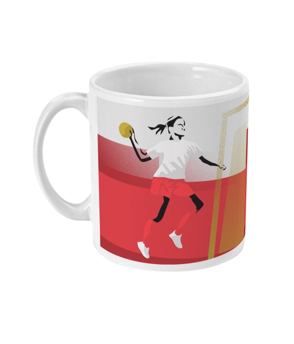 Handball cup or mug "La Handballeuse" - Customizable