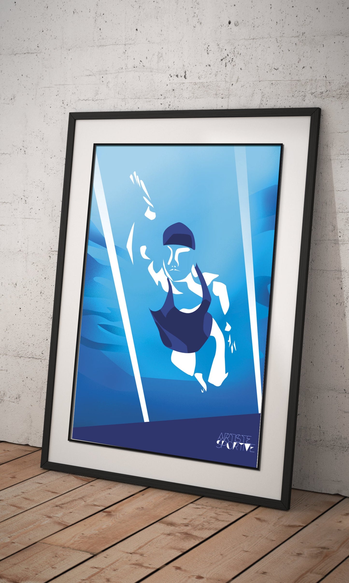 Affiche Natation " La Femme nage"