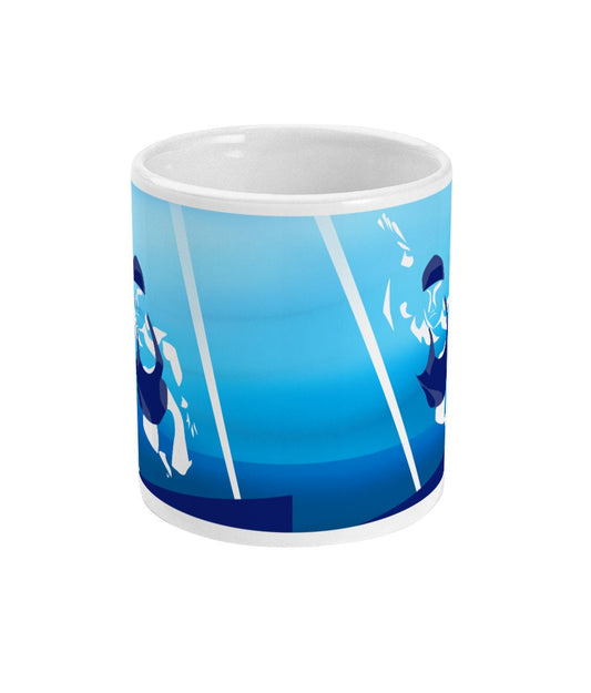 Swimming cup or mug "The woman who swims" - Customizable