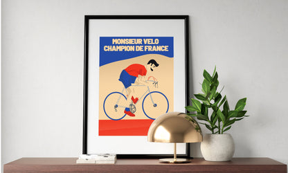 Vintage Fahrradposter „Mr. Bike“